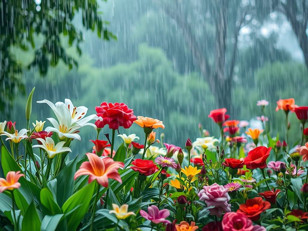 梦见花草在风雨中相安无事