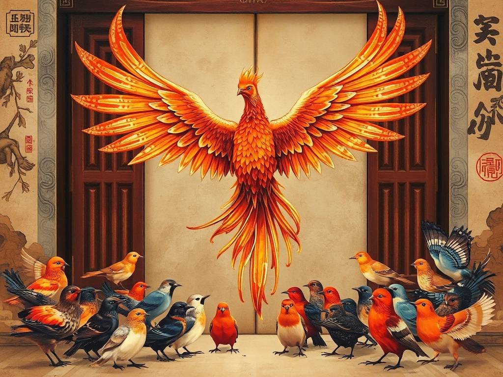 东墙玄关画挂什么画風水好 百鸟朝凤图挂东墙玄关旺运