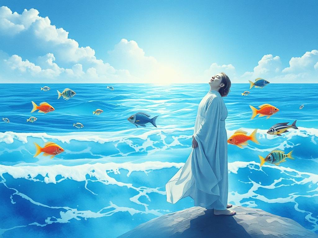 做梦梦见大海和鱼，财运心情都UP