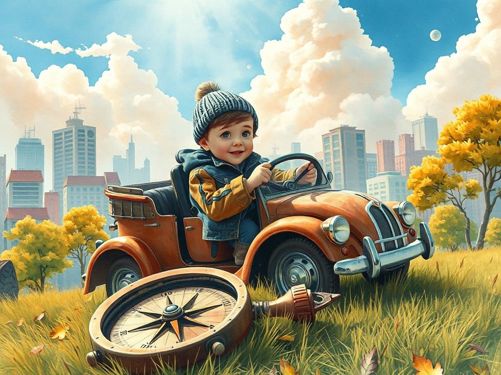 梦见小孩开车，提示财位在正南方