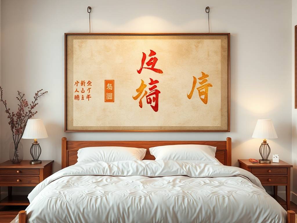 床头画挂什么画最好風水 书法挂床头可化煞招财