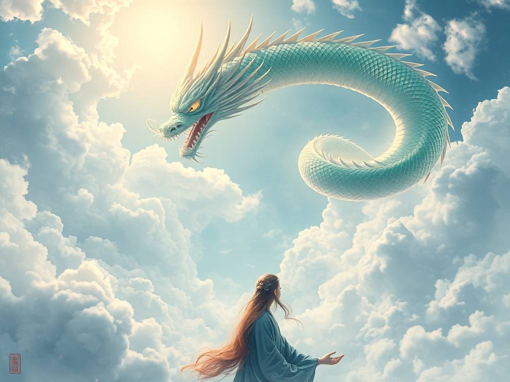 梦见龙王爷天上我跪拜