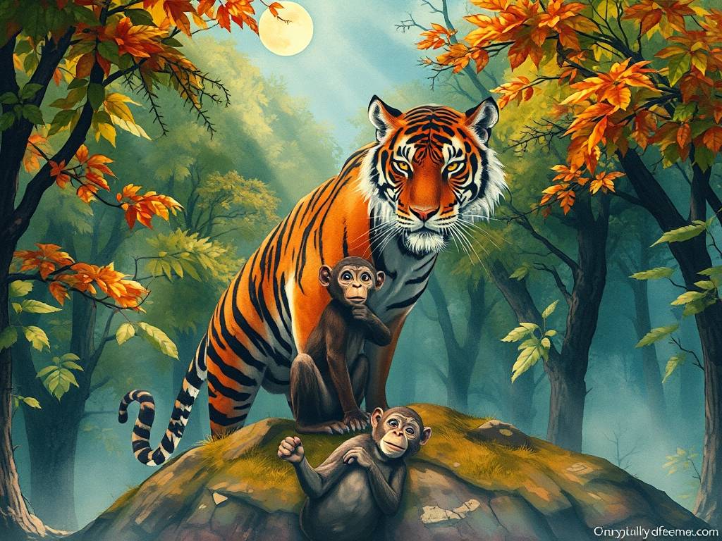 梦见老虎和猴子