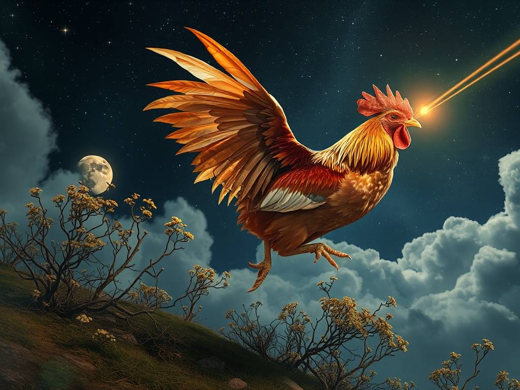 梦见公鸡飞起来追我