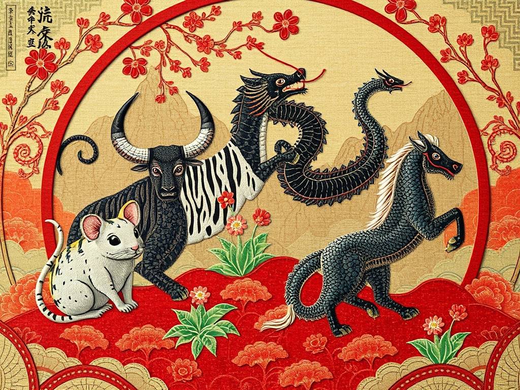 子鼠丑牛寅虎卯兔十二生肖