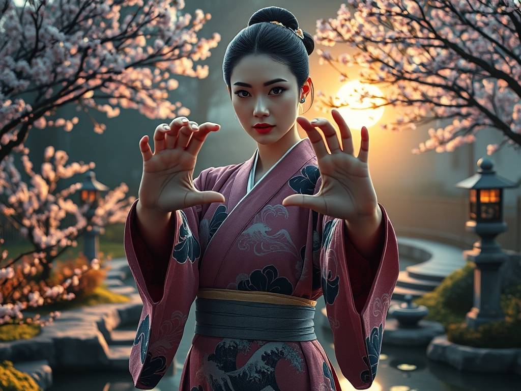 手上六个对称斗的女人 才华横溢气质绝佳