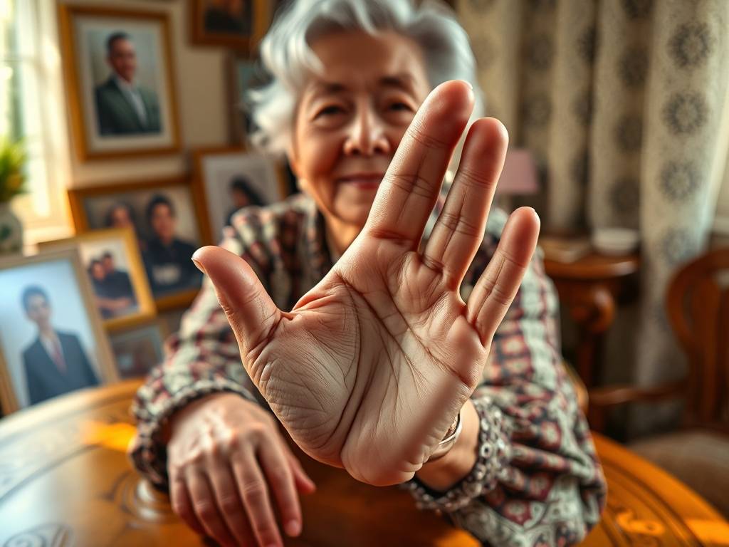 晚年能享儿子福气女人手相 子女线深则有好处