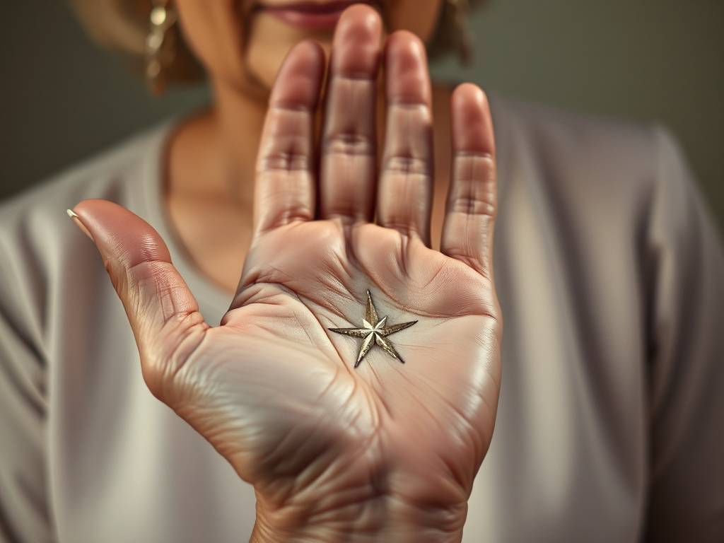 后半生有钱女的手相 手颈线清晰现花星