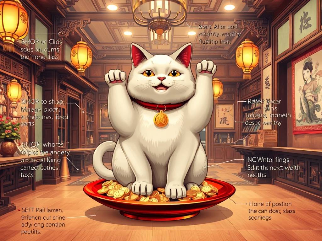 店铺風水财位图解 店内财位放招财猫催旺财运