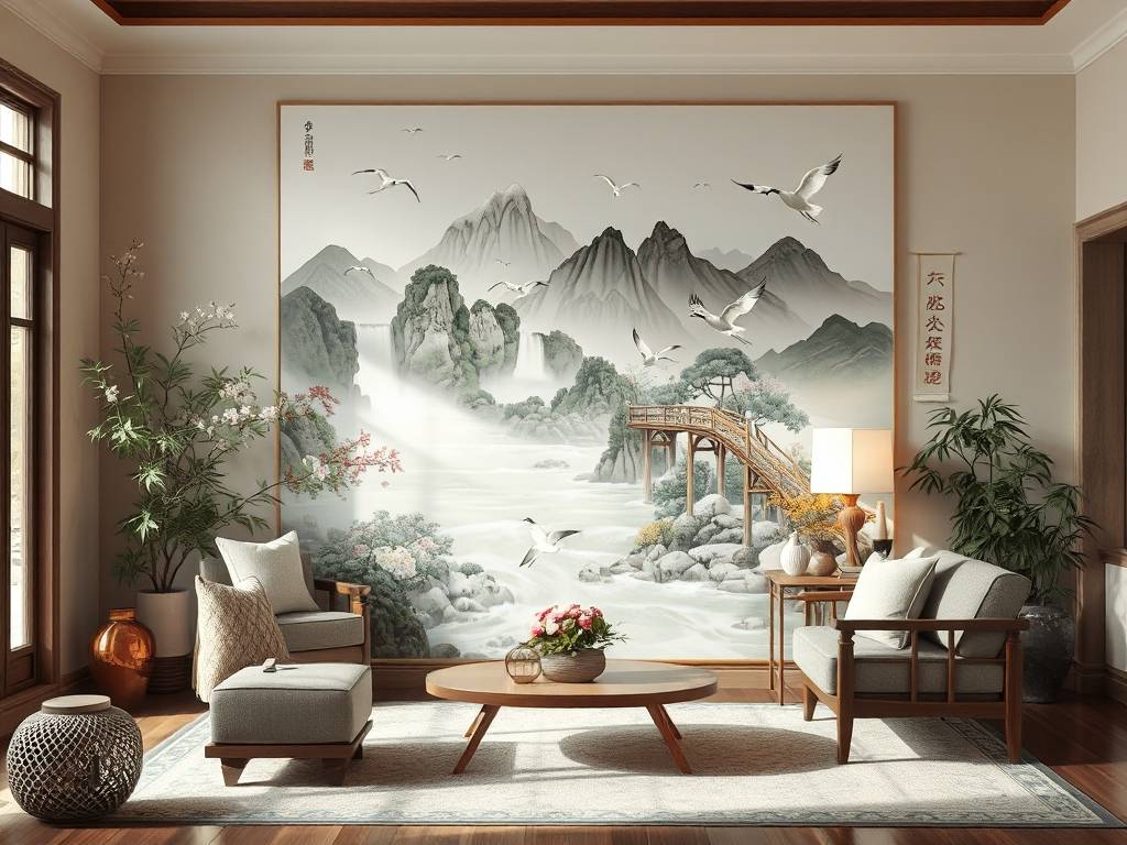 客厅装修山水画的风水如何看