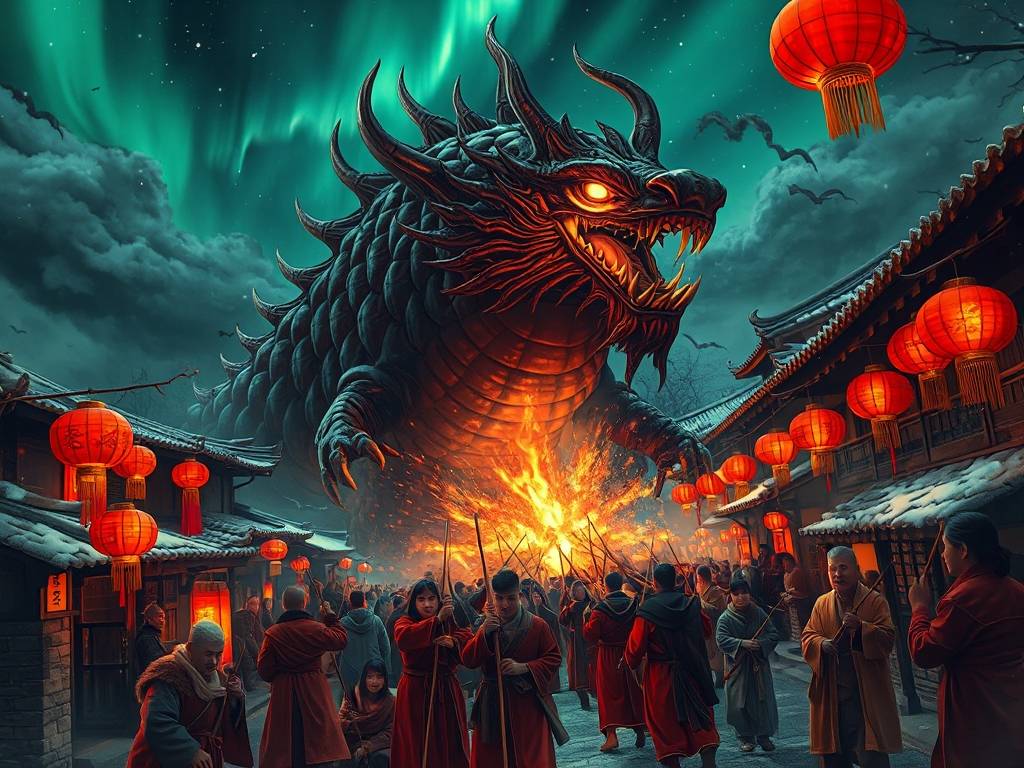 春节年兽的传说故事 民间故事年兽的传说
