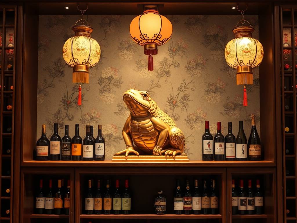 金蟾中式摆件招财家居酒柜 摆放金蟾的说法
