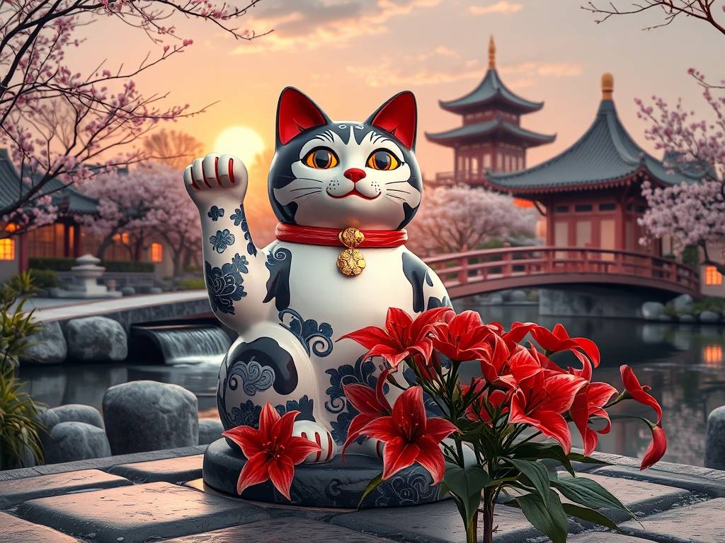 招财猫放门口 招财进宝聚集福氣(qì)