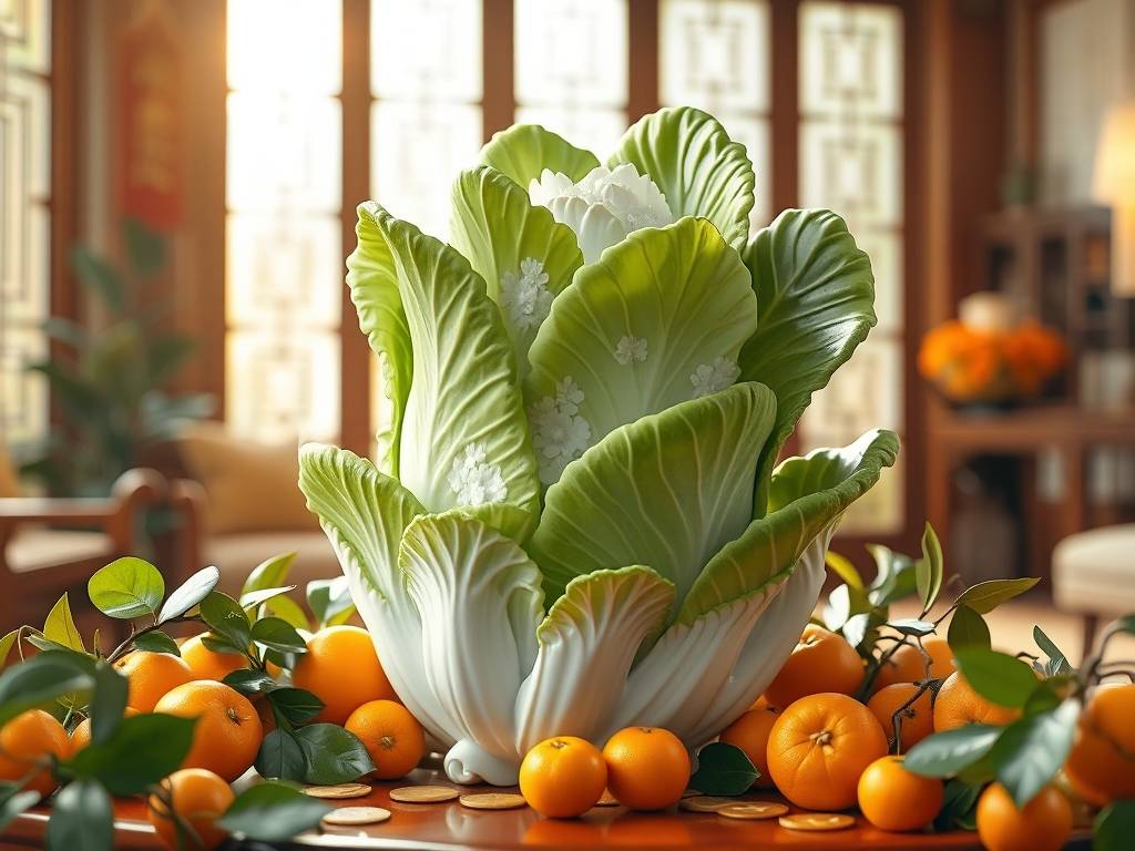 白菜招财摆件 财源茂盛彰显财富