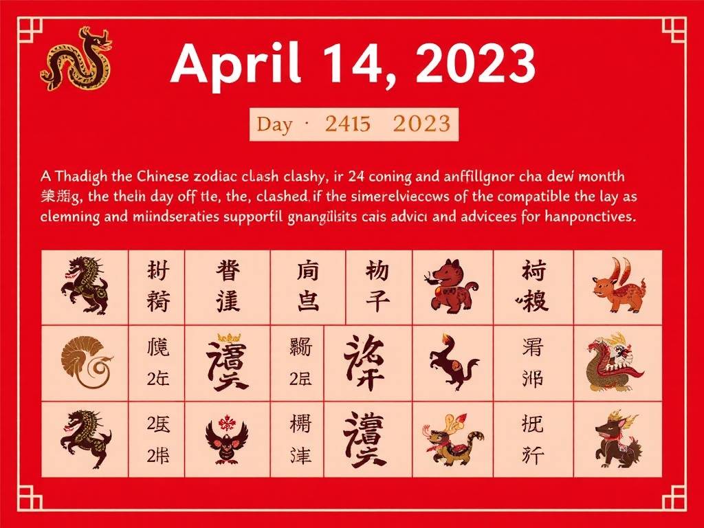 今日(rì)生肖相冲查(chá)询 2023年4月14日(rì)农历闰二月二十四
