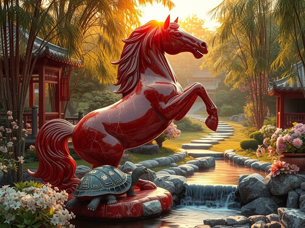 红色马摆件风水