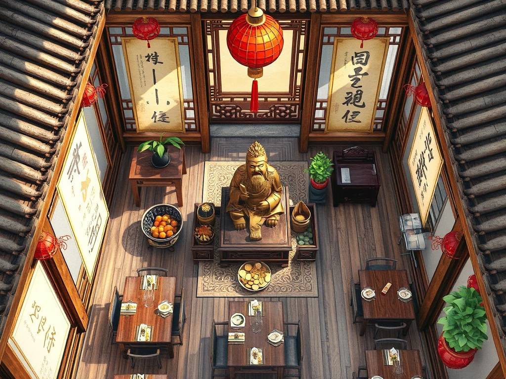 餐厅风水财位方位图