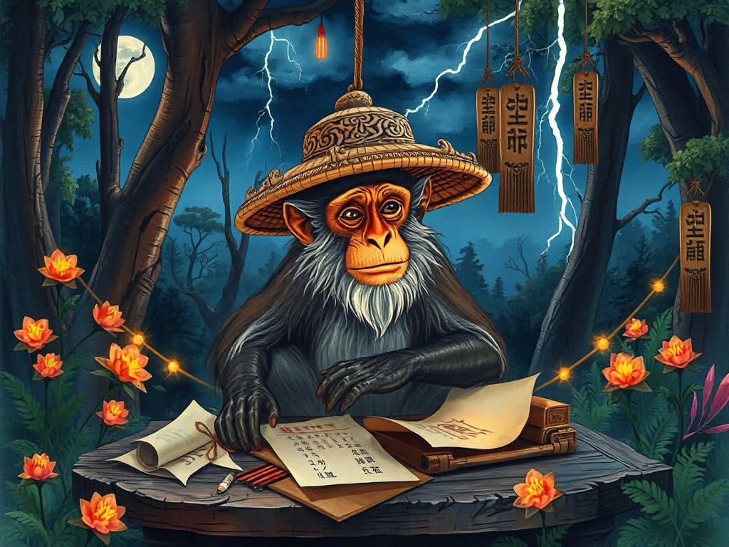 申猴弄乾变爻转
